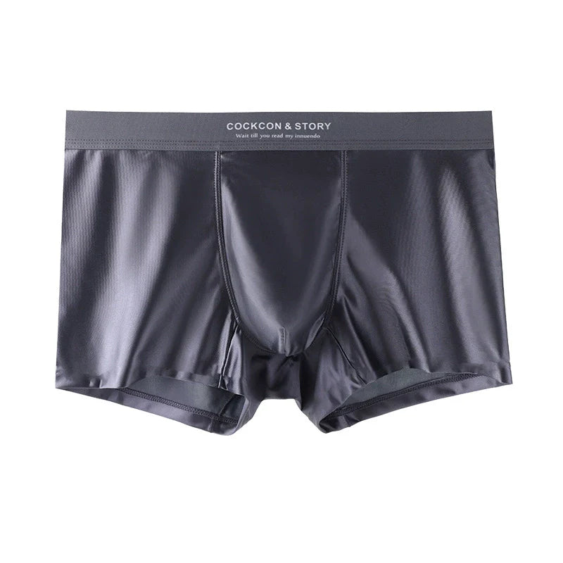 HOT SALE FOR 3 PCS MENS BRIEFS SATIN ICE SILK