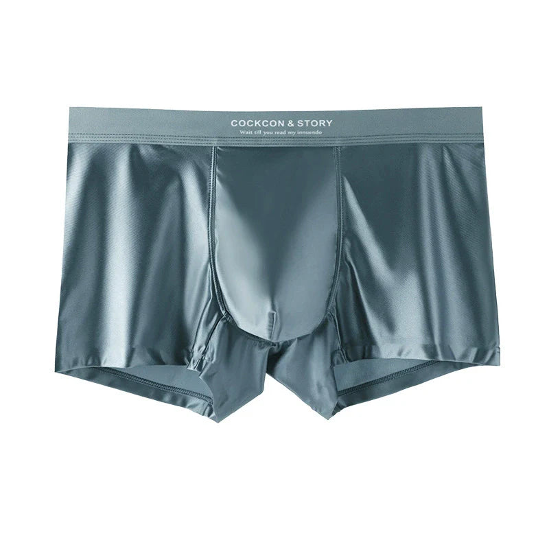 HOT SALE FOR 3 PCS MENS BRIEFS SATIN ICE SILK